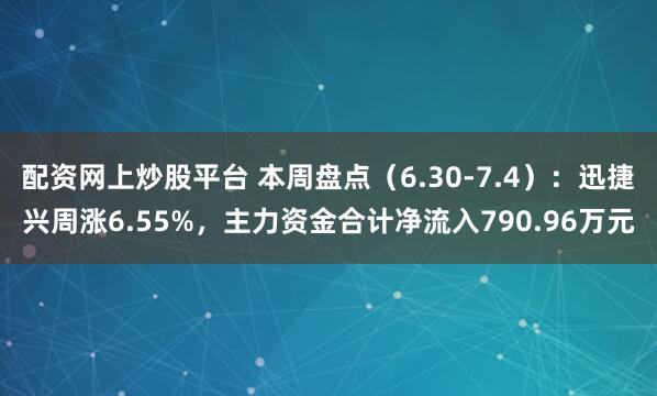 配资网上炒股平台 本周盘点（6.30-7.4）：迅捷兴周涨6.55%，主力资金合计净流入790.96万元